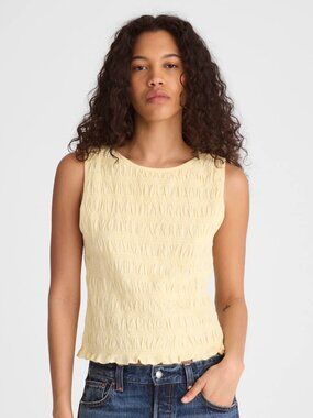 MADEWELL SMOCKED BOATNECK TANK